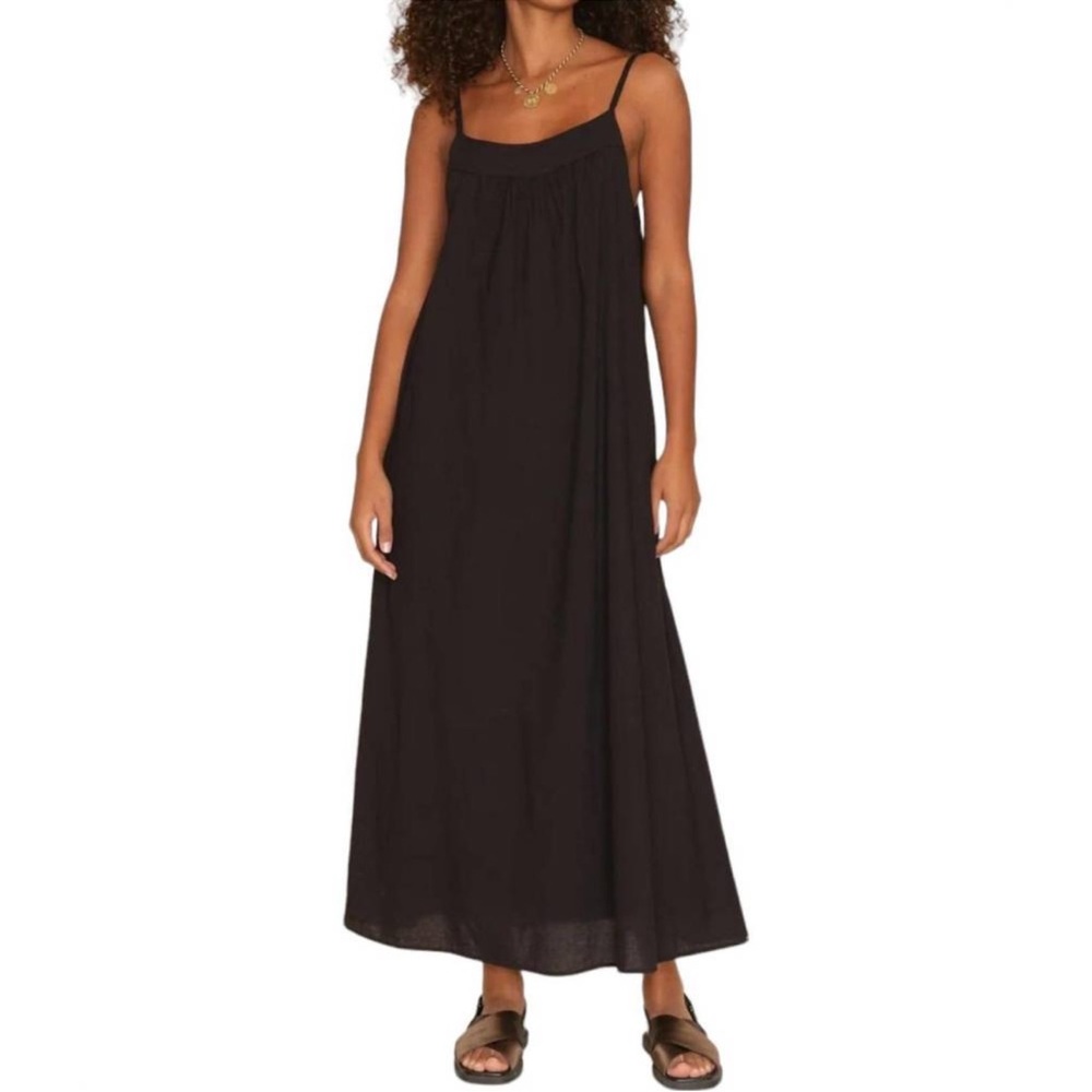 XIRENA Tenley Maxi Babydoll dress in black Medium New with Tags $275 - Picture 3 of 8